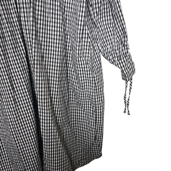 Kowtow Juno Dress Black and White Gingham Check Oversized shirt dress XS - Picture 5 of 8